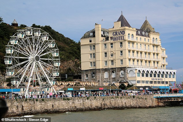 Zac says his room at the Grand Hotel in Llandudno (pictured) is 