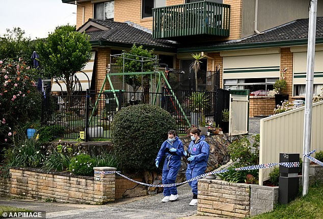 The house where the bodies were found (pictured) was raided by police a week earlier in connection with alleged extremist vandalism.