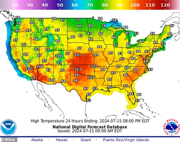 It comes as scorching heat moves northeast with parts of New York, New Jersey and Connecticut under excessive heat warnings.