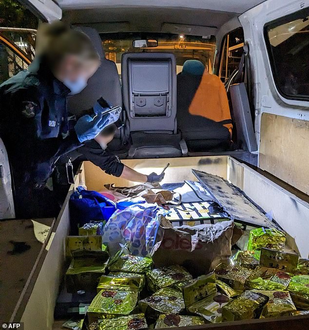 AFP will say more than $1 million in suspected criminal proceeds were found and seized in the floor of a van (pictured) at Airport West on May 16, 2024.