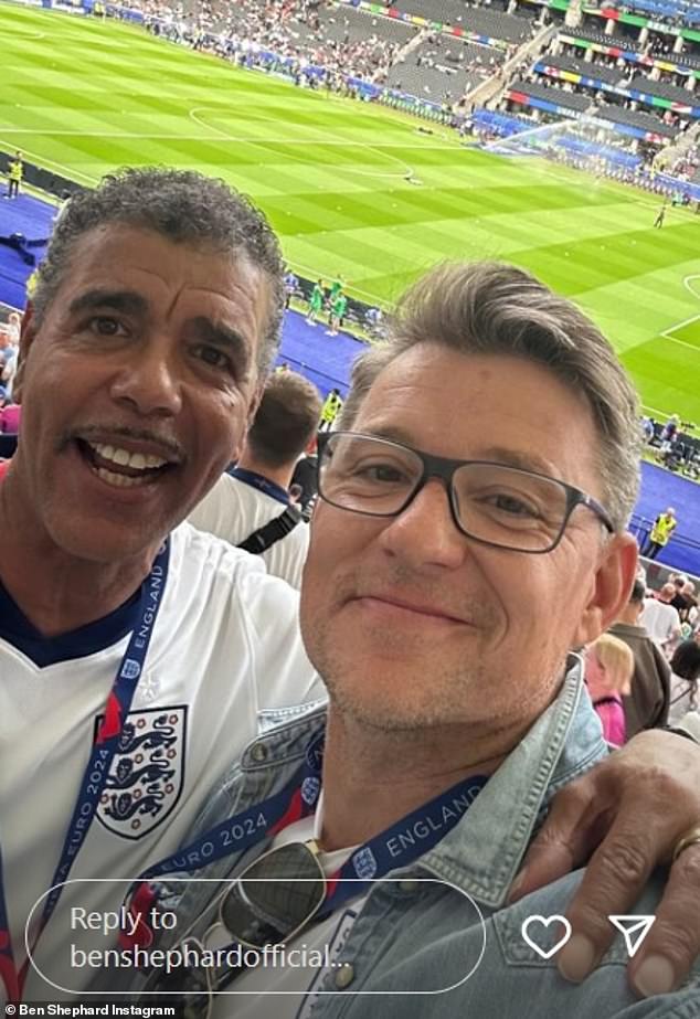 The This Morning presenter, 49, watched England's Euro 2024 final against Spain in Berlin last night with his good friend Chris Kamara.