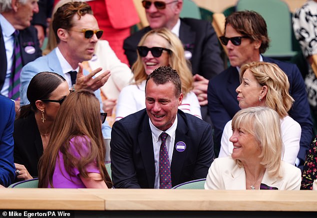 The 2002 Wimbledon Grand Slam winner looked to be having the time of his life as he and wife Bec chatted to the Princess.