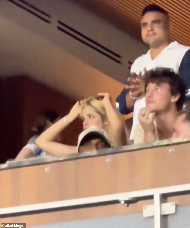 The couple were seen together watching the final match between Argentina and Colombia from a suite.