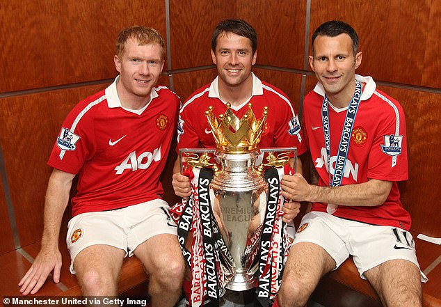 Ryan Giggs (right) is Manchester United's most decorated player with 35 trophies to his name.