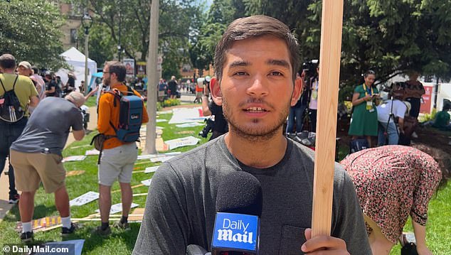 Julian attended the rally against the RNC to express his displeasure with Trump's leadership of the Republican Party. He says Trump has degraded the party's conservative standing.