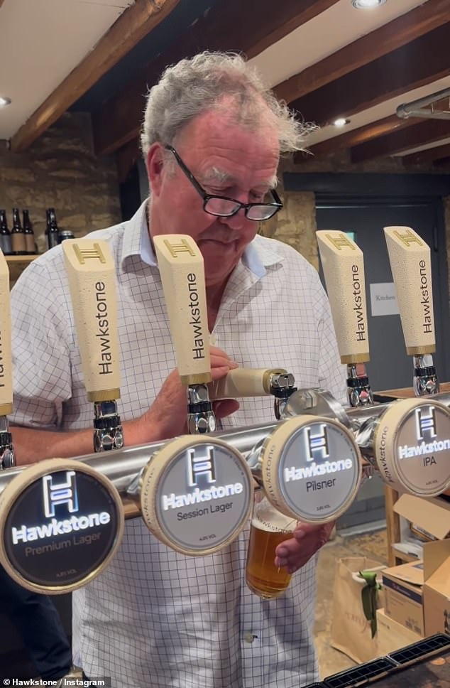 In a video Hawkstone shared on Instagram, Jeremy can be seen behind the bar which features copper and chrome detailing as well as sleek heels.