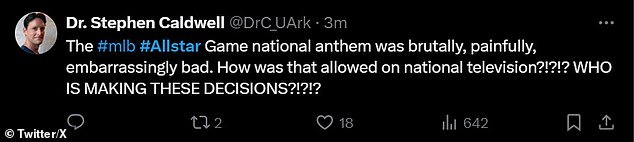 Dozens, perhaps hundreds, of social media users were quick to offer their opinions on the anthem.