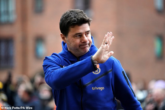 Former Chelsea manager Mauricio Pochettino (above) is in the running to succeed Southgate