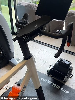 He also shared a clip of himself about to start riding a Zwift exercise bike, joking that 