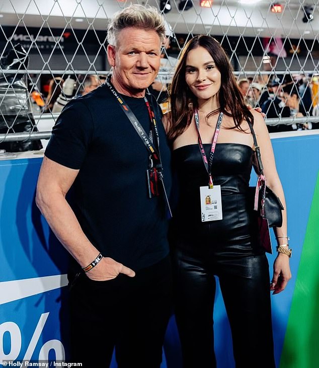 Gordon received many well wishes from his daughter Holly and his famous friends after the accident (pictured with his daughter Holly)