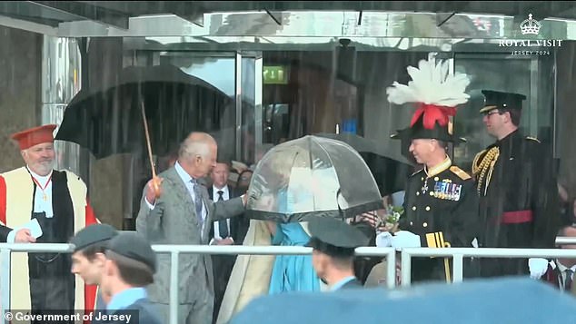 Camilla, who turns 77 tomorrow, met members of the public in St Helier as part of a two-day visit to the Channel Islands with her husband Charles