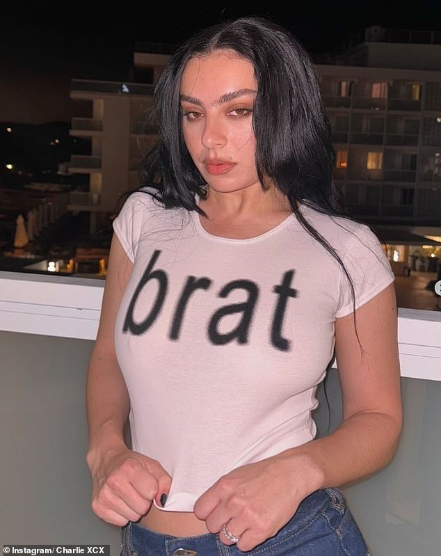 In recognition of Brat's cultural significance, the 31-year-old singer (pictured) launched baby T-shirts emblazoned with the word 'Brat' as official merchandise.