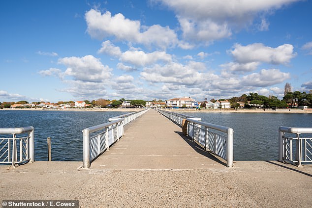 Andernos-les-Bains has a claim to fame: it is home to France's longest pier (above), which is 232 m (761 ft) long.