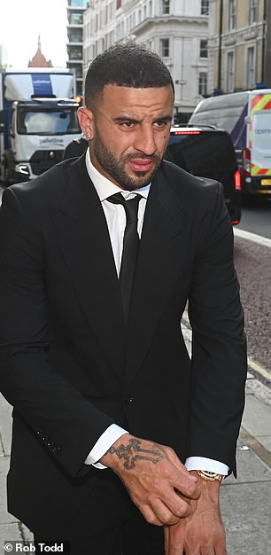 Walker returned to the UK from Germany with the rest of the England team, but stayed in London for the court hearing.