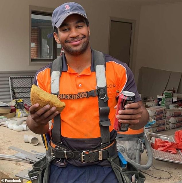 The apprentice labourer (pictured) filmed the horrific attack and wrote 'Kees was here 12/12/21 at 1:39am', 'Kees is daddy', his phone number and social media on the woman's body.