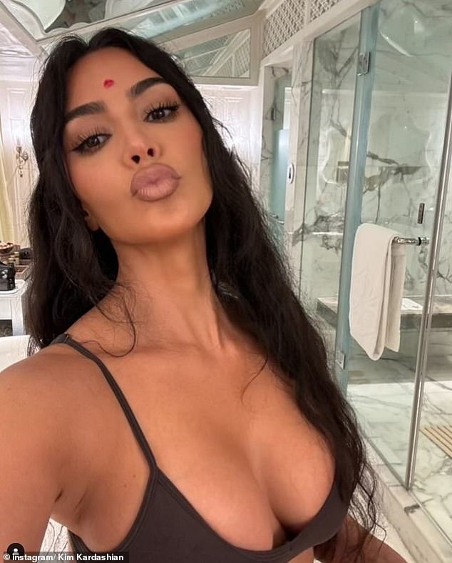 Kim took to Instagram to share a photo of herself wearing a red bindi, indicating she had attended a religious ceremony, but sharing the snap in a Skims bra could be seen as disrespectful.