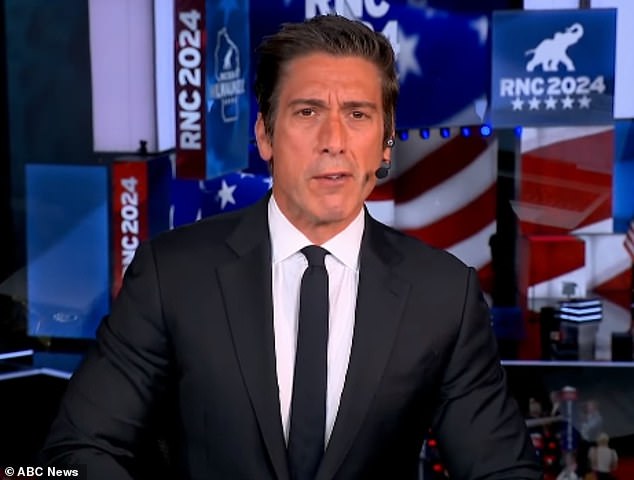 David Muir hosted the network's special report ahead of Trump's impassioned speech