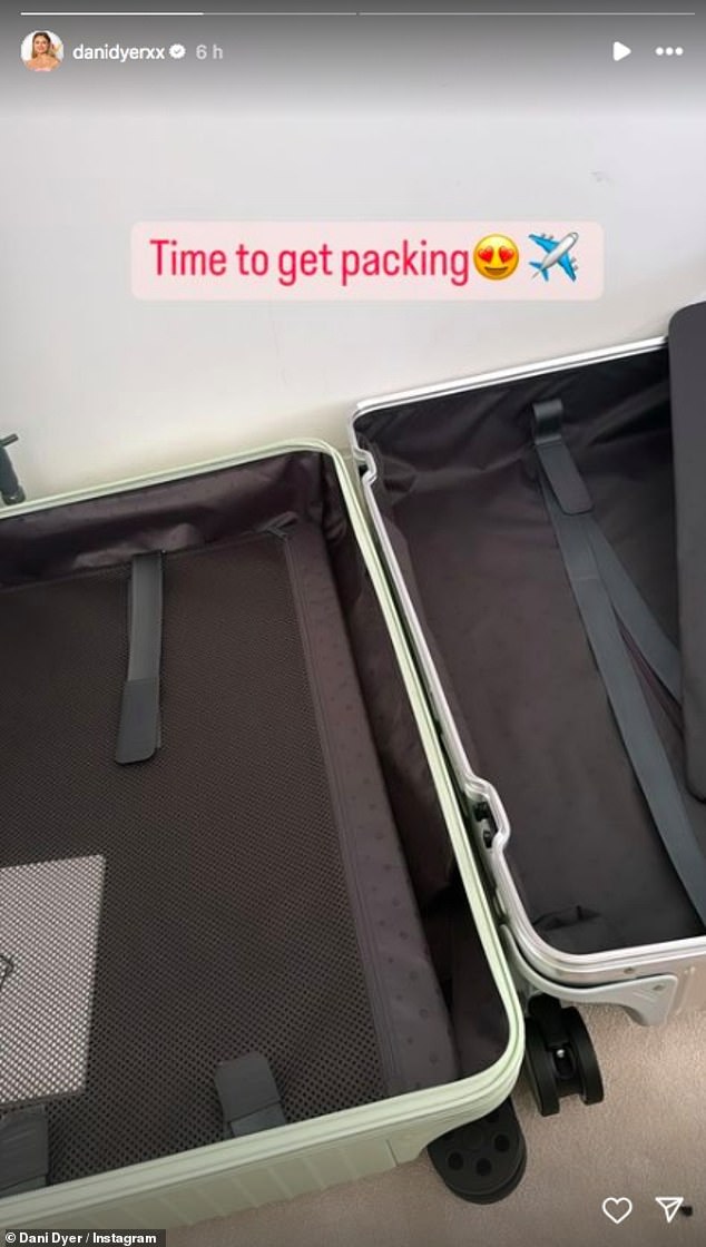 But Dani appeared to be in a better mood on Wednesday as she shared an Instagram Story to say she was packing for a trip, before posing in a black minidress in her grid.