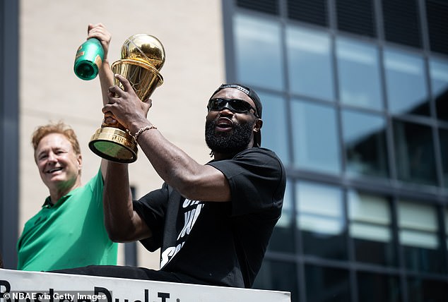 Brown was named NBA Finals MVP this season after leading the Celtics to a championship.