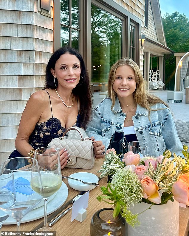 Frankel spends most of her time with her 14-year-old daughter, Bryn Casey Hoppy (right, pictured Saturday), from her three-year marriage to pharmaceutical sales executive Jason Hoppy, which finally ended in January 2021 after a nine-year legal separation.