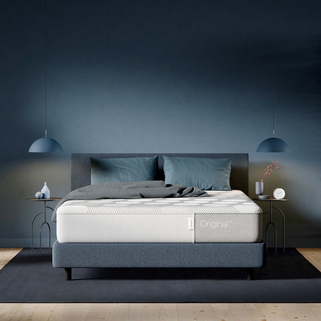 Casper Original Hybrid Mattress on Bed Frame in a Bedroom