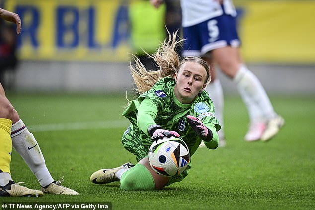 Hampton was selected ahead of number one goalkeeper Mary Earps and proved her worth in goal.