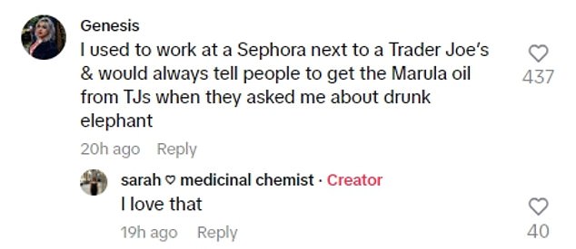 Commenters were quick to share their favorite Trader Joe's knockoffs for pricey Sephora products.