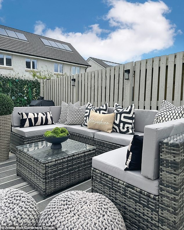 Thanks to DIY and doing the work themselves, the couple managed to save most of their money for the terrace area.