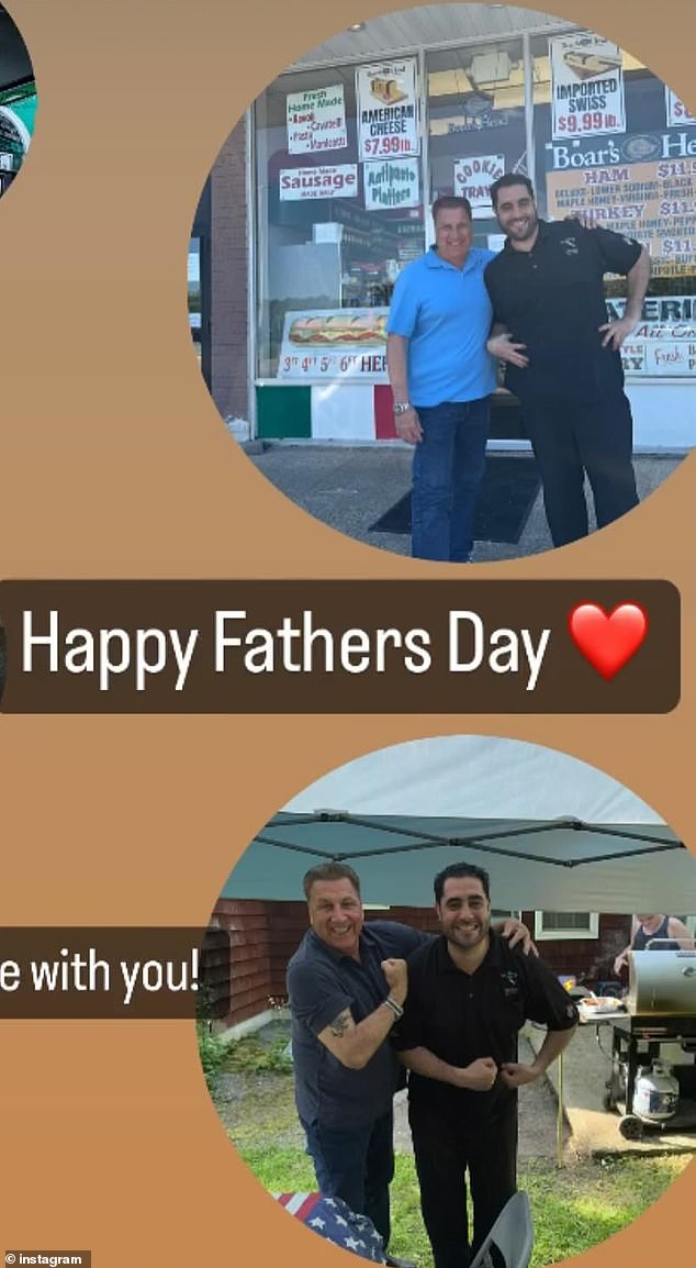 She also recently included him in a Father's Day post, where she shared snaps of her dad and Vito together.