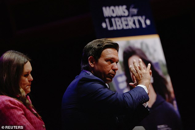 Florida Gov. Ron DeSantis participates in a Moms for Liberty event Tuesday in Milwaukee ahead of his convention speech as former President Donald Trump pushes to unify the party