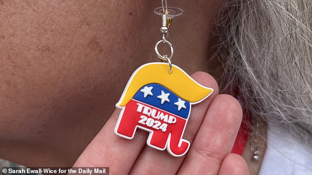 Republican Delegate Sylvia Spivey's Elephant Earrings