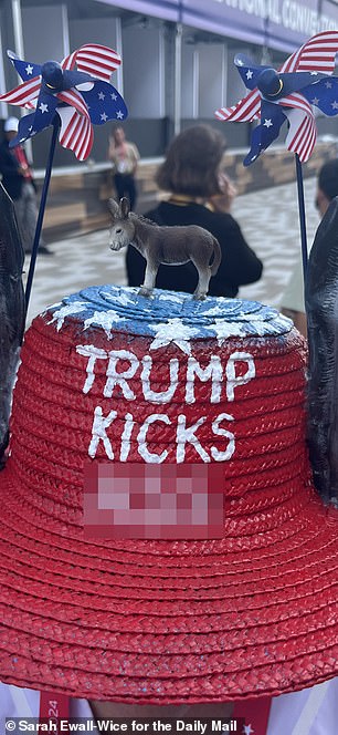 Sharon Anderson's 'Trump Kicks Ass' Cap