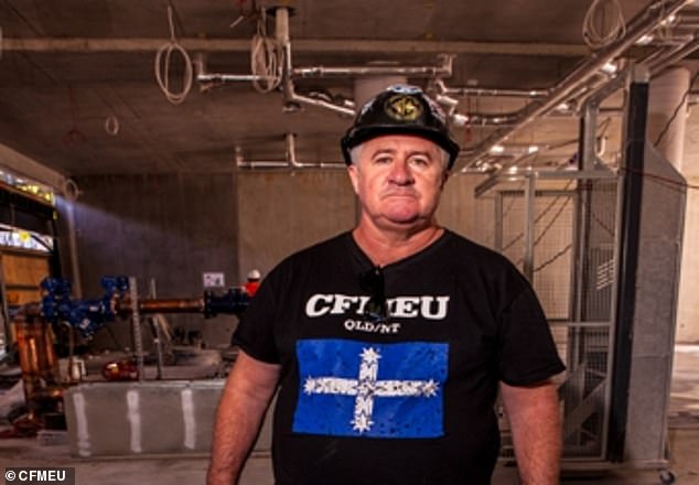 Cbus' board also includes prominent CFMEU members, including former national construction secretary Dave Noonan (pictured) and the union's former Australian Capital Territory boss Jason O'Mara, who has previously been accused of threatening to drive businesses out of the city.