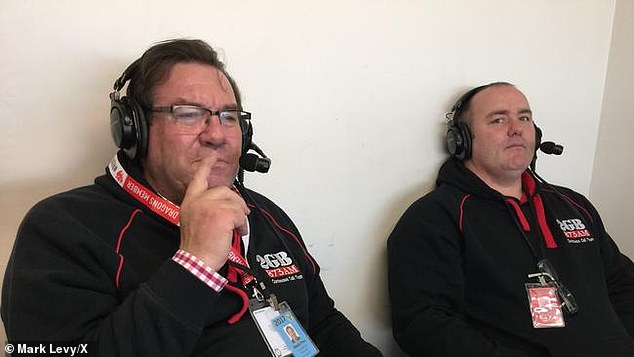 Nicknamed 'Thirsty', Morrow (pictured left with fellow 2GB player and former NRL star Mark Riddell) has been remembered as one of Australia's greatest sports broadcasters.