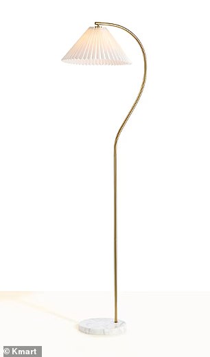 Kmart Australia's $49 Gigi floor lamp (pictured) looks similar to high-end designs.