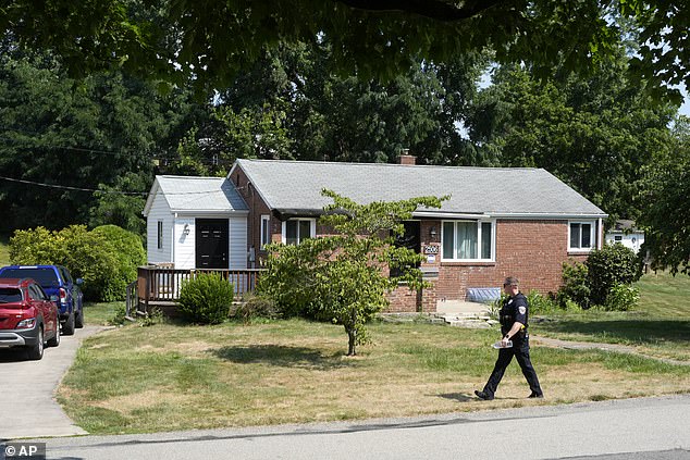 Crooks, known as Tom to his family, grew up in the suburb of Bethel Park, where his family still lives with his parents and older sister; the family home is seen here.