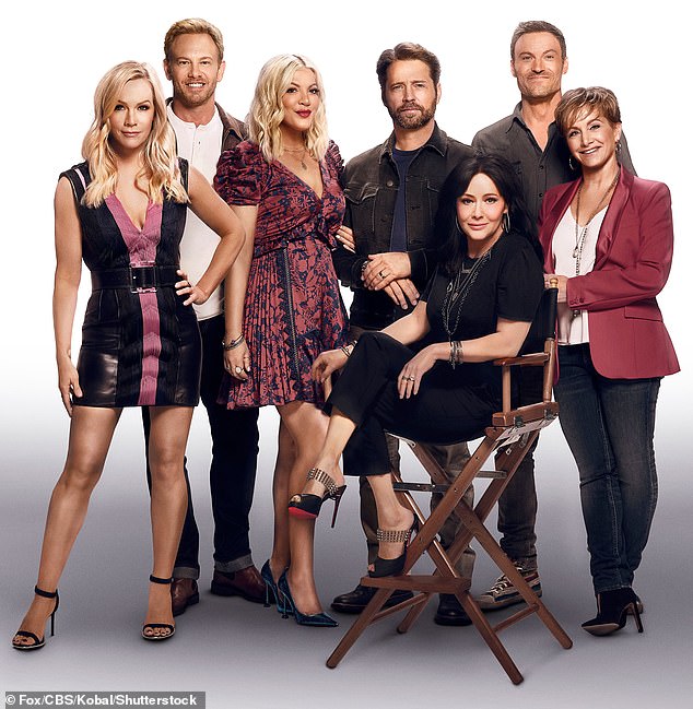 Beverly Hills, 90210 stars Jennie Garth, Ian Ziering, Tori Spelling, Brian Austin Green and Gabrielle, pictured with Shannen in 2019, will reunite for a tribute in September.