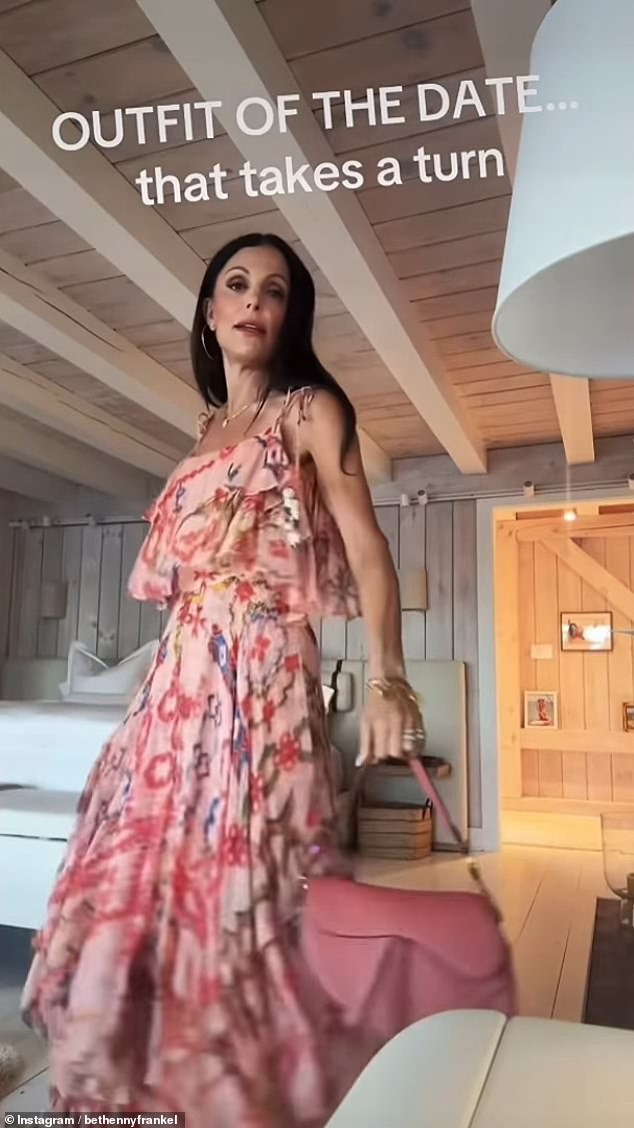 Bethenny also revealed that she cancelled a date shortly after flaunting her outfit to fans that she had planned to wear for Monday's outing.