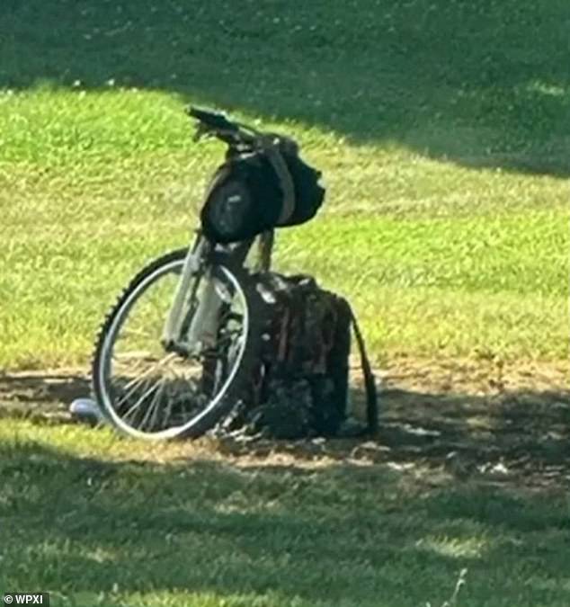 The backpack placed on this bike is said to have been linked to the attempted murder of Crooks.