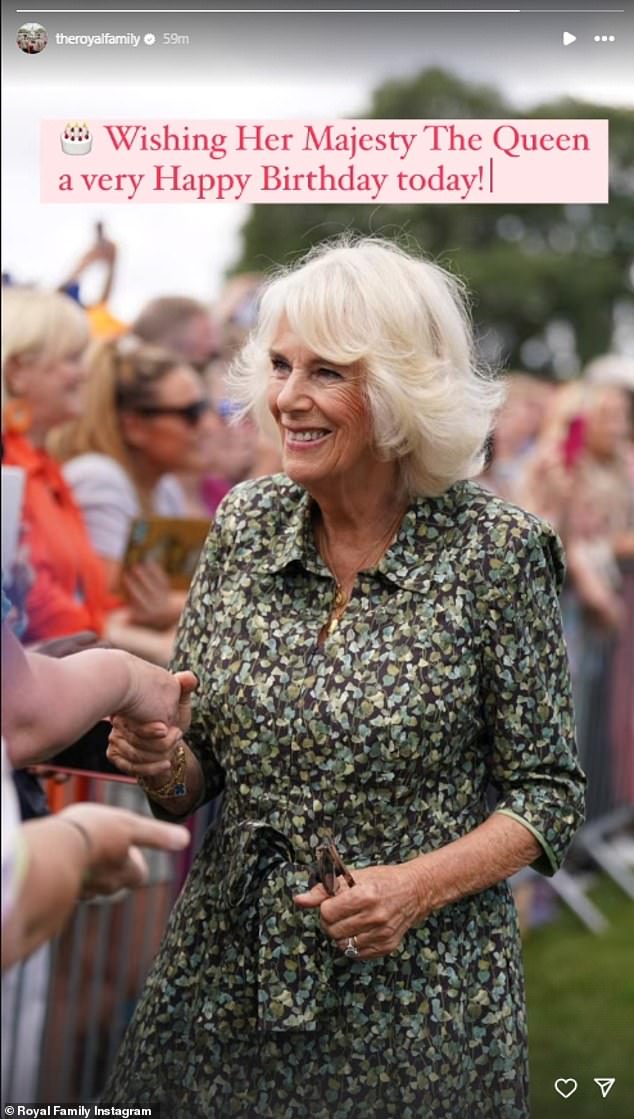 Her Majesty, who has spent the last two days in the Channel Islands as part of an official visit with King Charles, will mark the milestone as she prepares to attend the official opening of Parliament. She appears on the royal family's Instagram story in Jersey.