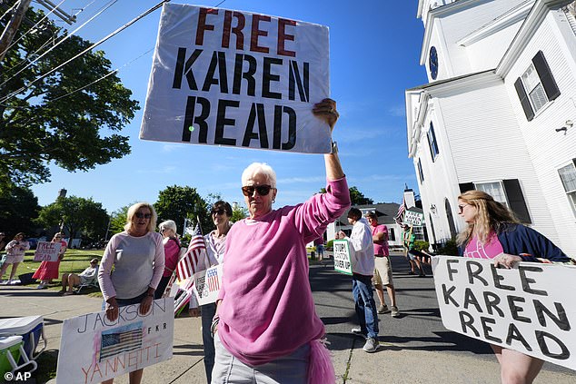 Protesters wearing pink in support of Read prompted a judge to issue an order banning any clothing or accessories that could be perceived as inflammatory and barring them from coming within 200 feet of the courthouse.