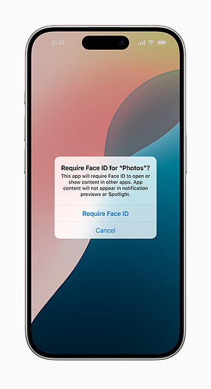 The upcoming OS will also allow users to add protection to apps by allowing access only with Face ID.