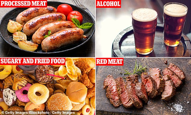 A healthy diet that limits red and processed meats, foods high in sugar, fat and salt, and alcohol has been linked to a lower incidence of cancer.