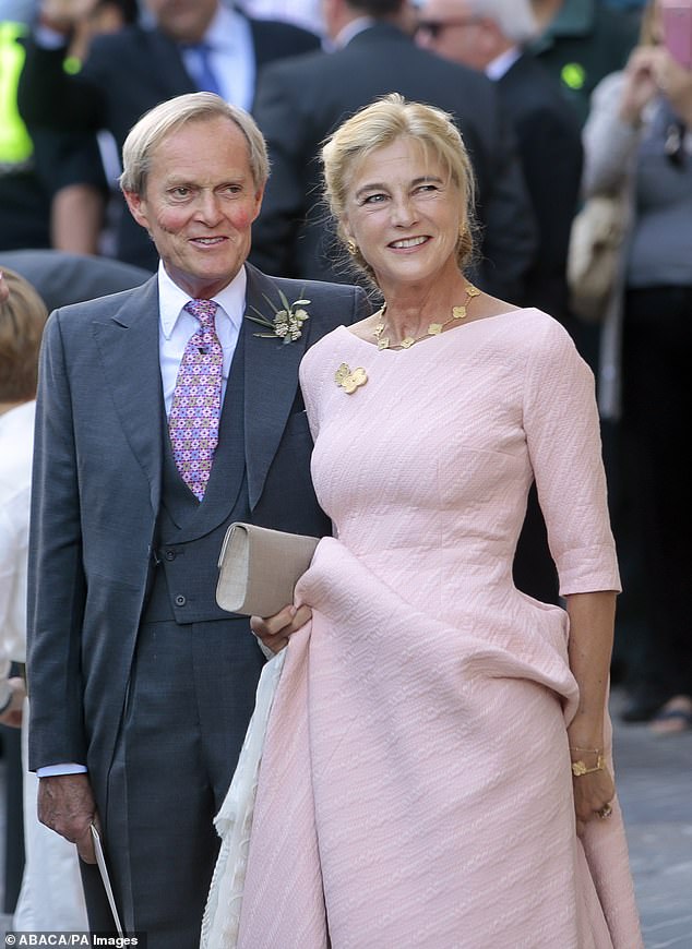 The Duke and Duchess of Wellington pictured at the wedding of their daughter, Lady Charlotte Wellesley, in 2016. The couple have five children together.