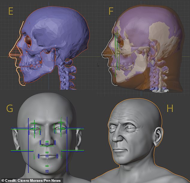 Another technique used was anatomical deformation, in which the face and skull of a living donor were digitally altered until it matched the dimensions of Ivan the Terrible.