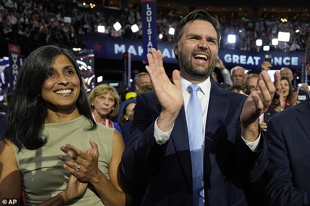 Vance's wife, Usha, will take the stage to address the convention before her husband.