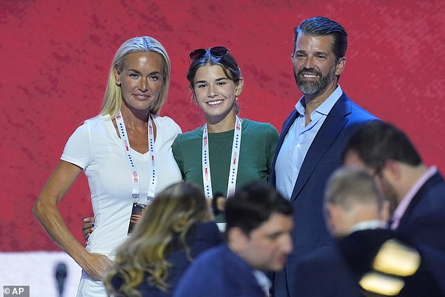 Don Jr.'s daughter and his ex-wife Vanessa will address thousands of Republican delegates and fans on the third night of the event at Fiserv Forum in Milwaukee, Wisconsin.