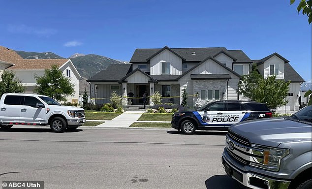 One of Johnson's sons was the one who found the bodies and called 911. The eight-minute call provided insight into the couple's dynamic. Their home is pictured.