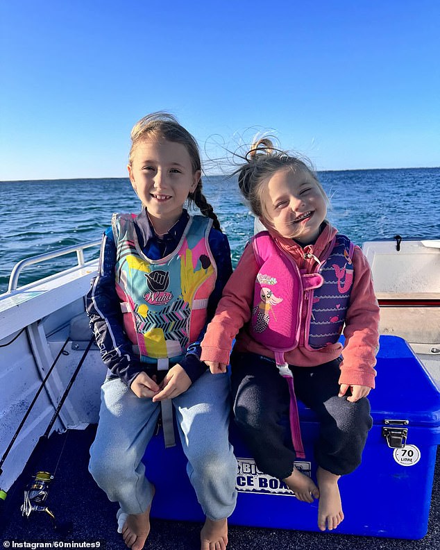 The photos showed Cleo and Isla on a fishing trip.