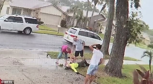 He immediately fell to the ground and was rolling on the floor in agony when concerned residents rushed to his aid.